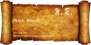 Must René névjegykártya